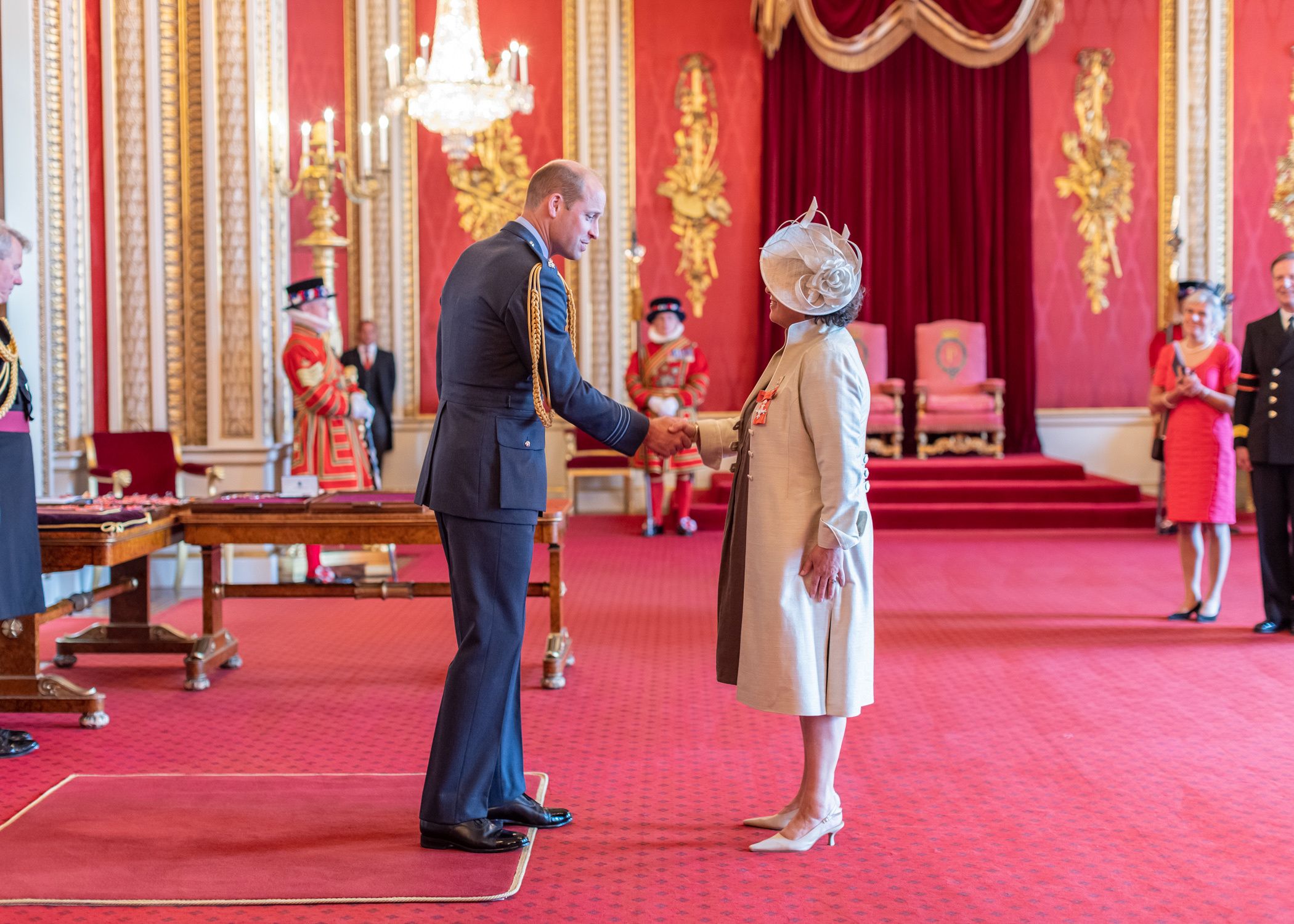 HRH Prince William honours Liz Pryor with MBE